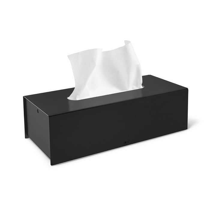 Zack Caja De Pañuelos Negra Puro 12x25x8 cm